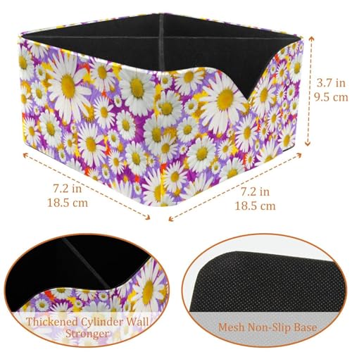 Organiseur de bureau marguerite violette à 4 compartiments pour maison - 4