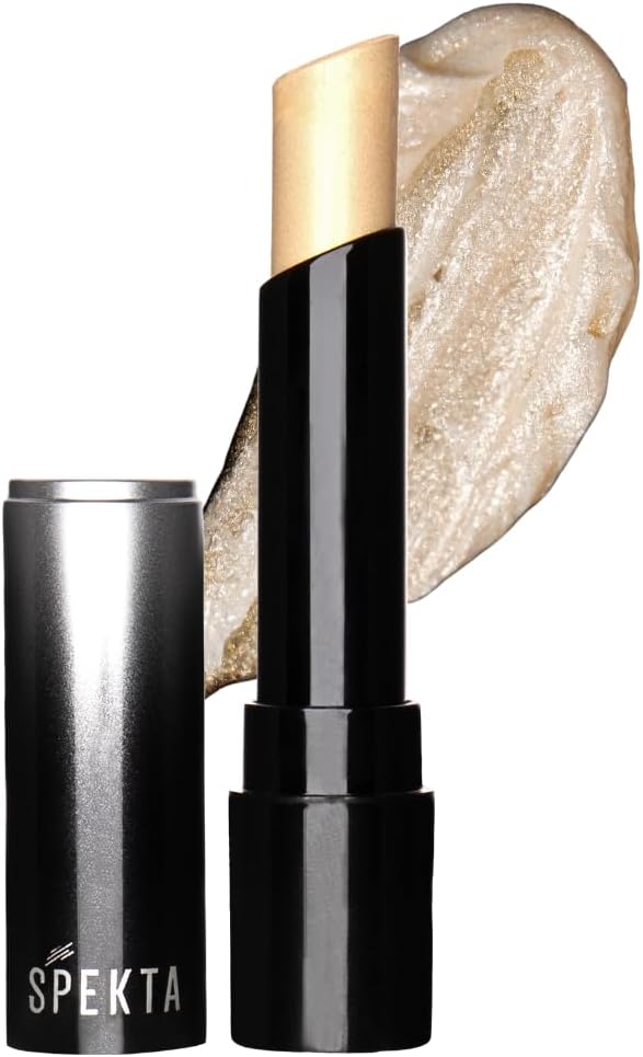 Spekta Cosmetics Metallic Shimmer Lipstick- Pearl Effect, Shine Enhancing formula with Vitamin E & SPF 10 (3.7g) (Gold)
