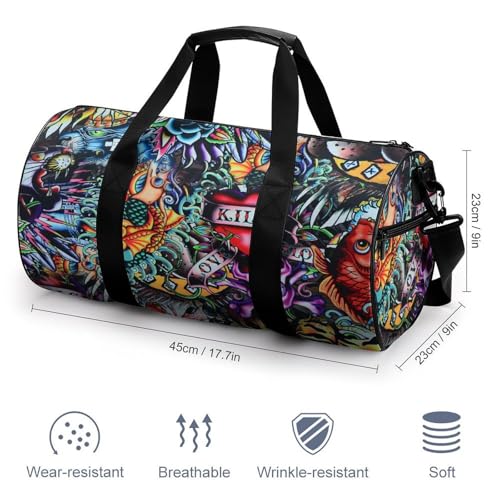 Sac week-end crâne sirène compact 45cm pour ne plus manquer de place en voyage - 2