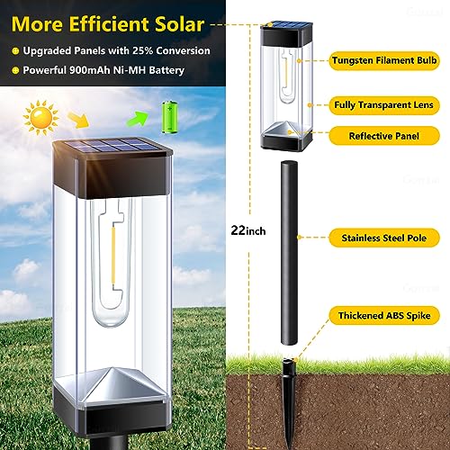 Image of Solar Pathway Lights Outdoor Waterproof Landscape Lighting 4 Pack
