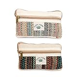 LONGING TO BUY Zip Pouch Combo for Multiple use in Pure Hemp - Combo Pack of 2, Size 7 X 4 Inch