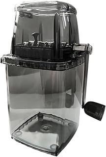 Yopeissn Home - Trituradora de hielo manual transparente, multiusos, máquina de hielo afeitada a mano, máquina de hielo afeitado, color negro