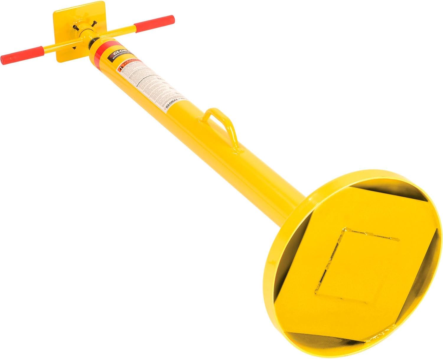 Global Industrial Economy Trailer Stabilizing Jack Stand, 50,000 Lb. Static Capacity, 5" x 5" Top Plate, 44" to 51" Lifting Height, 14" Diamter Base, Steel, Yellow