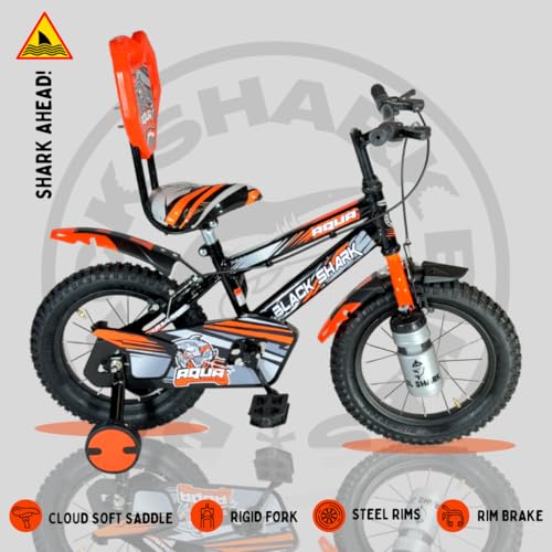 Image of BLACK SHARK Aqua Bikes for Kids Bike Brake | Bicycle for Boys & Girls | Frame | 90% Pre-Assembled |