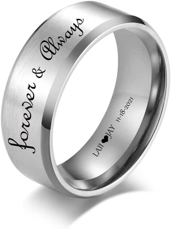 Personalized Matching Promise Rings for Couples Guyana Ubuy