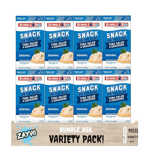 Ⓑumble Tuna Salad Snack Kit – 3.5 oz., 9 Count, Individually Wrapped, On-the-Go Healthy Protein Snack