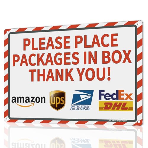MOLESS Delivery Signs for Packages | 12 x 8″ Rust-Free