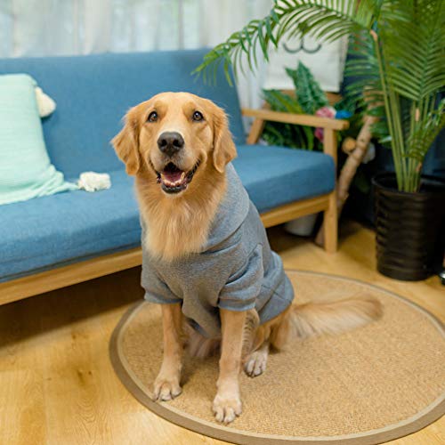 Basic Dog Hoodie - Soft and Warm Dog Hoodie Sweater with Leash Hole and Pocket, Dog Winter Coat, Cold Weather Clothes for XS-XXL Dogs