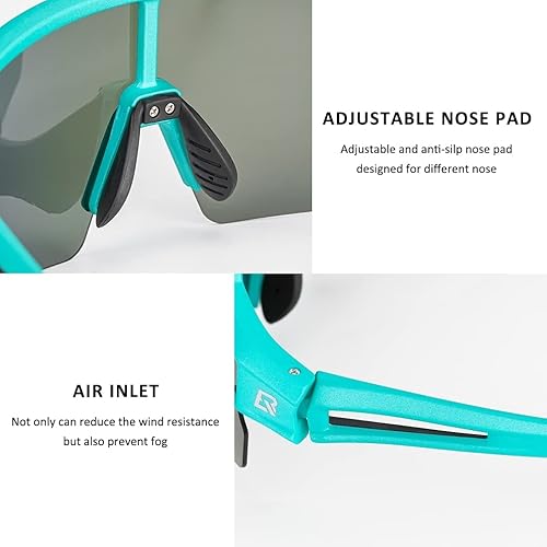 Miniatura 5 de ROCKBROS Gafas de sol polarizadas para hombres y mujeres protección UV gafas de sol deportivas