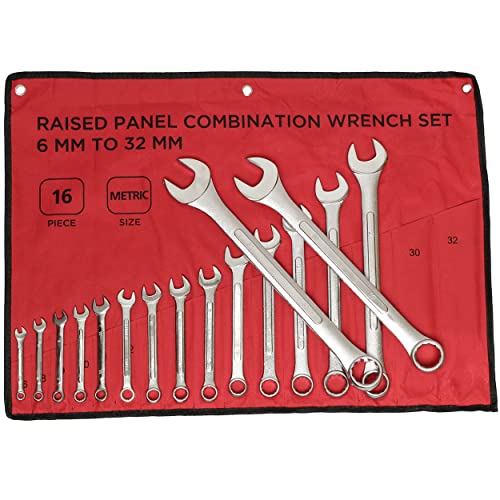 Abn Raised Panel Combination Wrench Set Metric Wrench Set Metric Wrenches Set 6Mm-32Mm 16Pc Combination Wrenches Set #TOP5