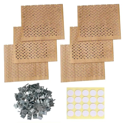 Phinicco 6Pcs 2.75x2.36 Inch Wooden Candle Wicks for DIY Candle Making Craft Wooden Wicks for Candle Making Wood Wick Natural Wood Rectangle Candle Cores for DIY Candles, phi371