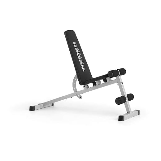 Weider Platinum Standard Weight Bench with Fixed Uprights and Integrated Leg Developer