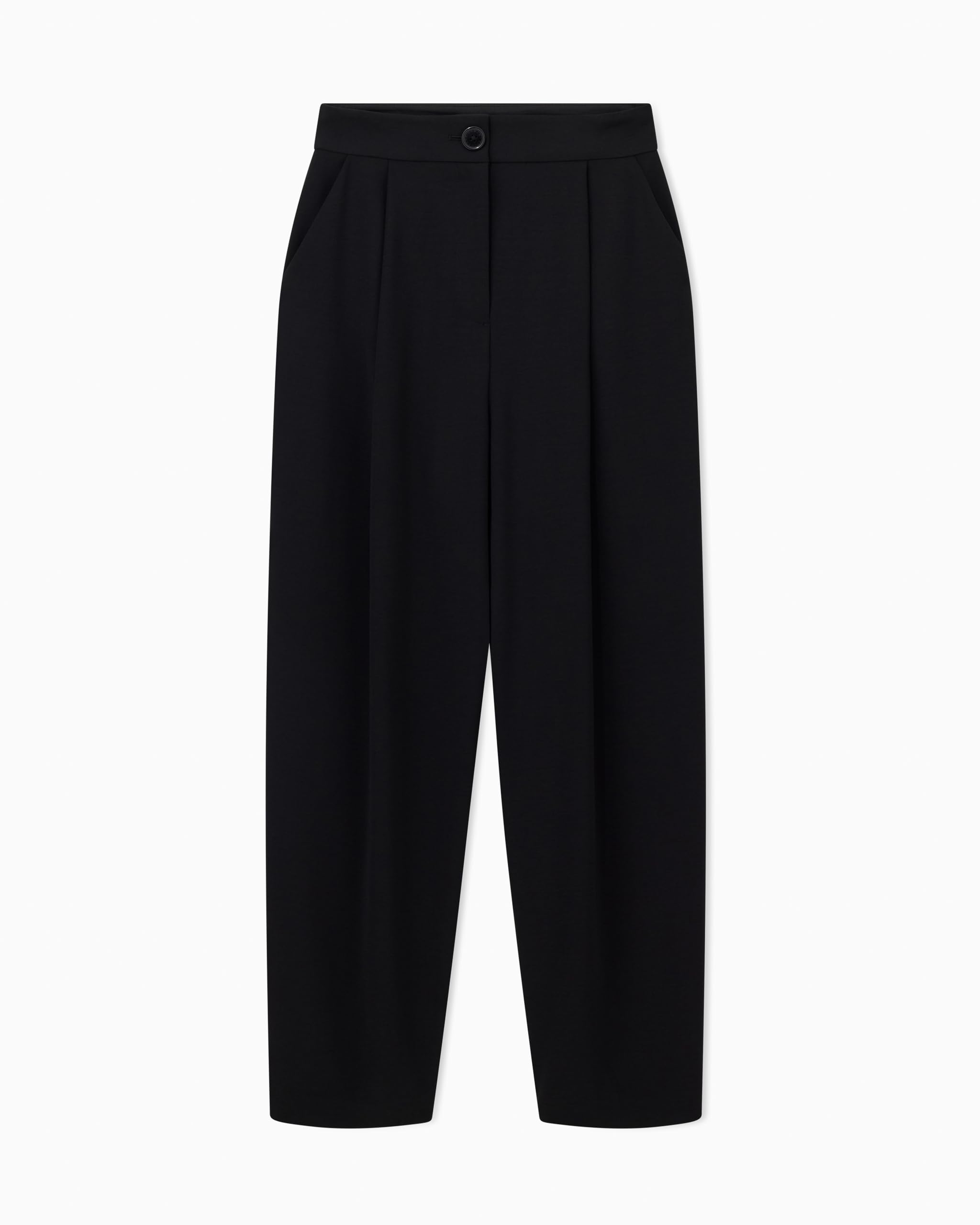 Armani Exchange Women's Icon Project Sustainable Logo Patch Pants Black 2, Schwarz, Einheitsgröße