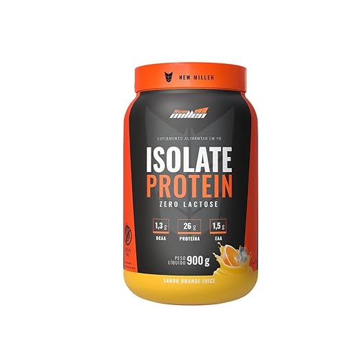 Isolate Protein New Millen 900g - Pote (900g, Morango)