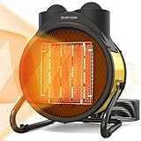 Outdoor Patio Heater - Electric Portable Space Heater, with 3 Modes, 3S Fast Heat, Overheat Protection, Space Heaters for Garage, Patio, Indoor Use