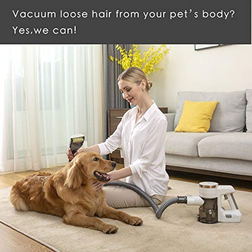 Vacuyahu 3 in-1 Multipurpose Cordless Pet Grooming Vacuum with Patent Dog/Cat Grooming Brush(Comb and Clean Pets’Hair… - Image 3