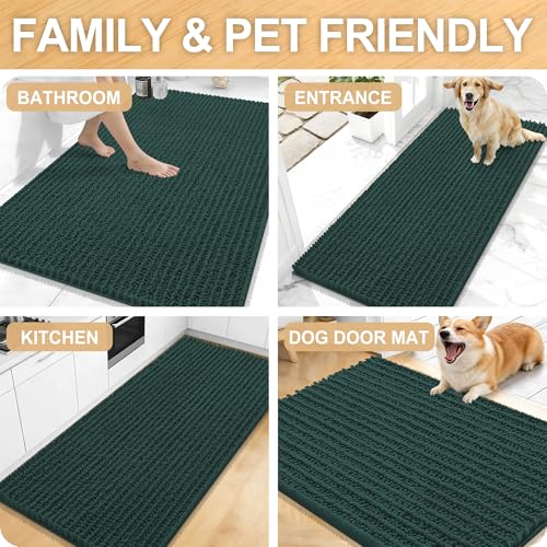 OLANLY Bathroom Runner Rugs 47x20, Thick Soft Absorbent Chenille Bath Rugs - image 7