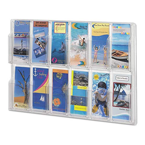 Pochettes A4/DL transparentes Safco Reveal avec 12 rangements muraux visibles
