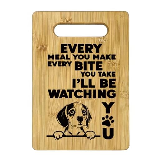 Qeheb Beagle Dog Cutting Boards for Kitchen, Beagle Gifts, Beagle Decor Bamboo Cutting Board Dog, Every Meal You Make Every Bite You Take Beagle Pet Dog Decorative Cutting Boards for Kitchen