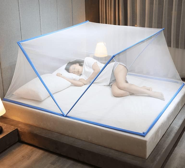 H2C Mosquiteiro de Cama Queen Dobrável Portátil e Prático