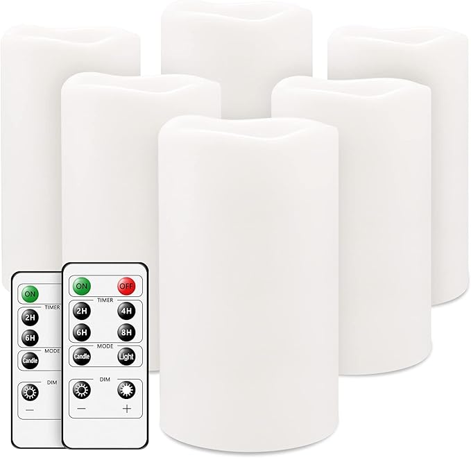 salipt Flameless Candles, LED Flickering Candles Set of 6