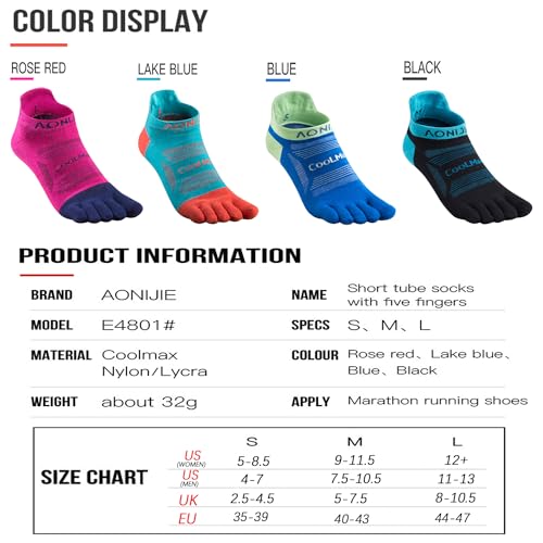 Image of Toe Socks Cool-max Running Socks for Men Women 3 Pairs Athletic Breathable Five Finger Socks