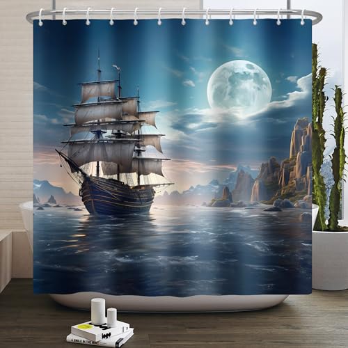 ASDCXZ Maritime Shower Curtain 180 x 180 cm - Image 2
