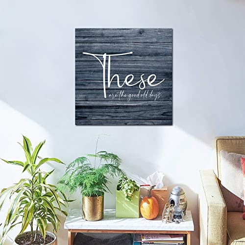 Tollyee Wood Sign With Saying These Are The Good Old Days Wood Block Plaque Encouragement Gifts Quote Wood Sign For Home Cabin Front Door Outdoor Decoration 16X16In #TOP4