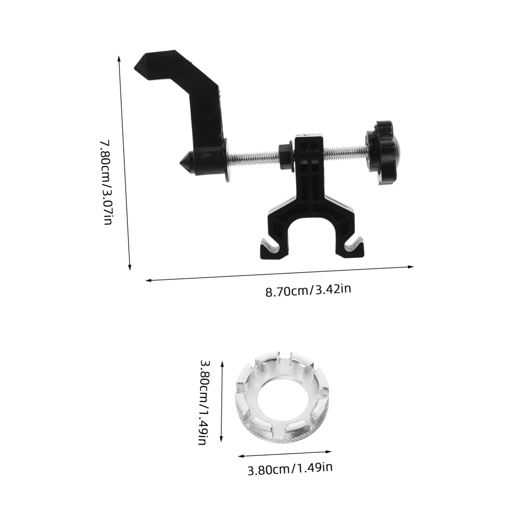 OSOLADY 1Set Bike Wheel Truing Stand with Wrench Lightweight Compact Bicycle Rim Adjuster for Easy Tension Maintenance for Road Bike Repair and DIY