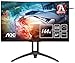 Produktbild AOC AGON AG322QC4 80 cm (31,5 Zoll) Curved Monitor (HDMI, DisplayPort, USB Hub, Free-Sync 2, HDR 400, 4ms Reaktionszeit, 2560x1440, 144Hz) schwarz/rot