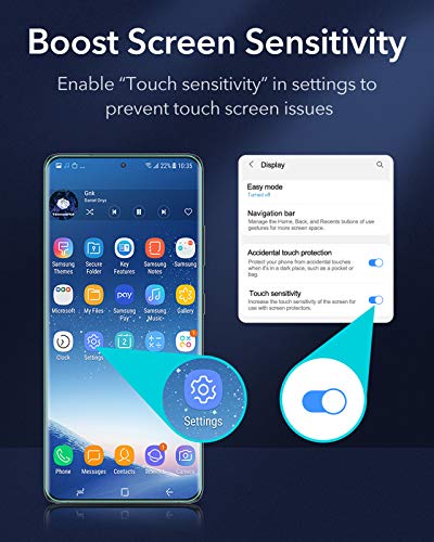 ESR Liquid Skin Screen Protector Compatível com Samsung Galaxy S21 Ultra (2021), Suporta Sensor de I