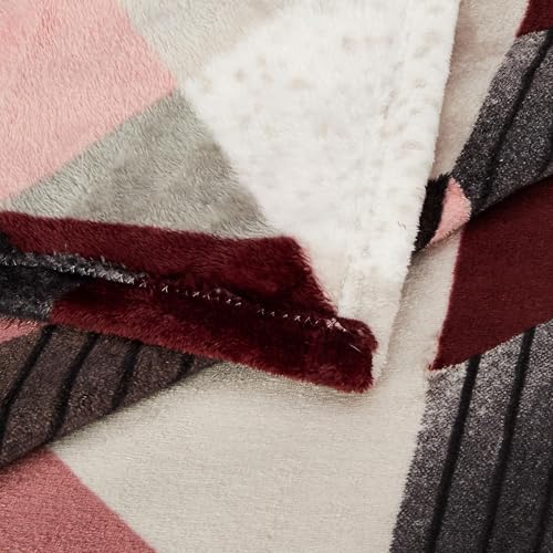 Image of amazon basics Polyester Double Sized Plush Blanket|(300 GSM)|(Pink)