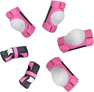 Garneck Conjunto De Joelheira Para Esportes Joelheiras Infantis Equipamento De Proteção Para Esportes Infantis Rosa Protetor De Mão Cotoveleiras Esportivas Manoplas Para Crianças