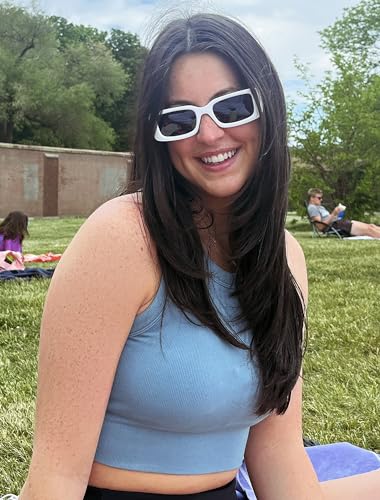 Image of Veda Tinda Vision Rectangle Sunglasses Men Tinted Polarized Big Square Retro 90s Vintage y2k Glasses for Women UV Protection