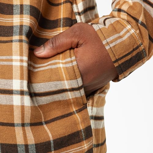 Dickies Mens Sherpa Lined Flannel Shirt Jacket W/Hydroshld3
