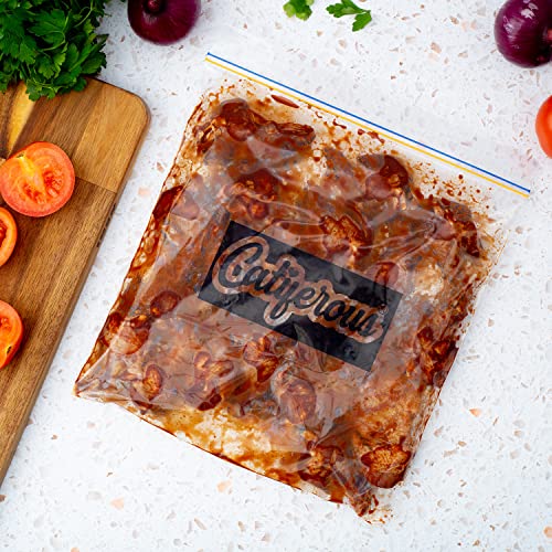 Catiferous 40 Pcs Zip Lock Bags Large Reusable Freezer Bags, 1-Gallon (4.55L) Ziplock Bags Food, Leakproof BPA Free Large Food Bags Zip Seal, Airtight Heavy Duty Plastic Ziplock Bags Food Catiferous 40 Pcs Zip Lock Bags Large Reusable Freezer Bags, 1-Gallon (4.55L) Ziplock Bags Food, Leakproof BPA Free Large Food Bags Zip Seal, Airtight Heavy Duty Plastic Ziplock Bags Food