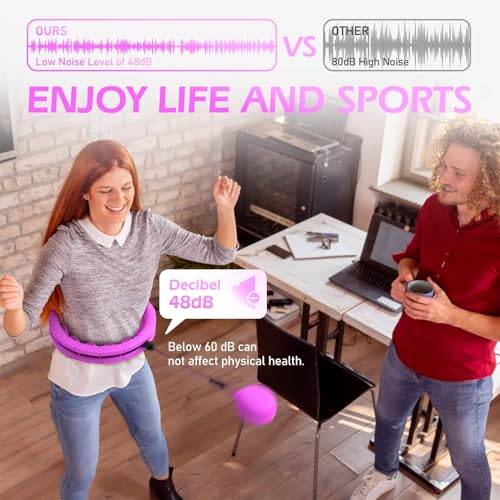 image for JLoibao Weighted Hula Circle with 32 Links(66 Inch), Sweet Weight Ball