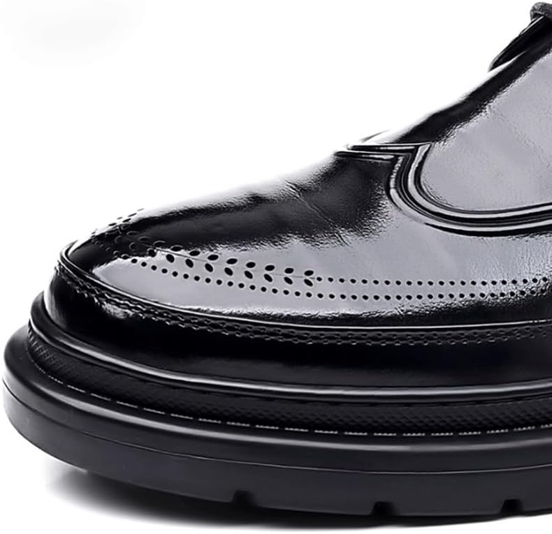 Men's Business Dress Leather Shoes British Fashion Lace-up Rubber Sole Men Casual Shoes Comfortable Lining Lightweight Non Slip Walking Shoes