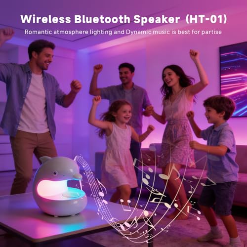 UMLAEN Smart LED Night Light with Bluetooth Speaker, Rechargeable Table Lamp with 15W Wireless Charging | 4 Lighting Modes | Timing | Dimmable Atmosphere Lamp for Bedroom, Home Decor, Party, Office - Image 3