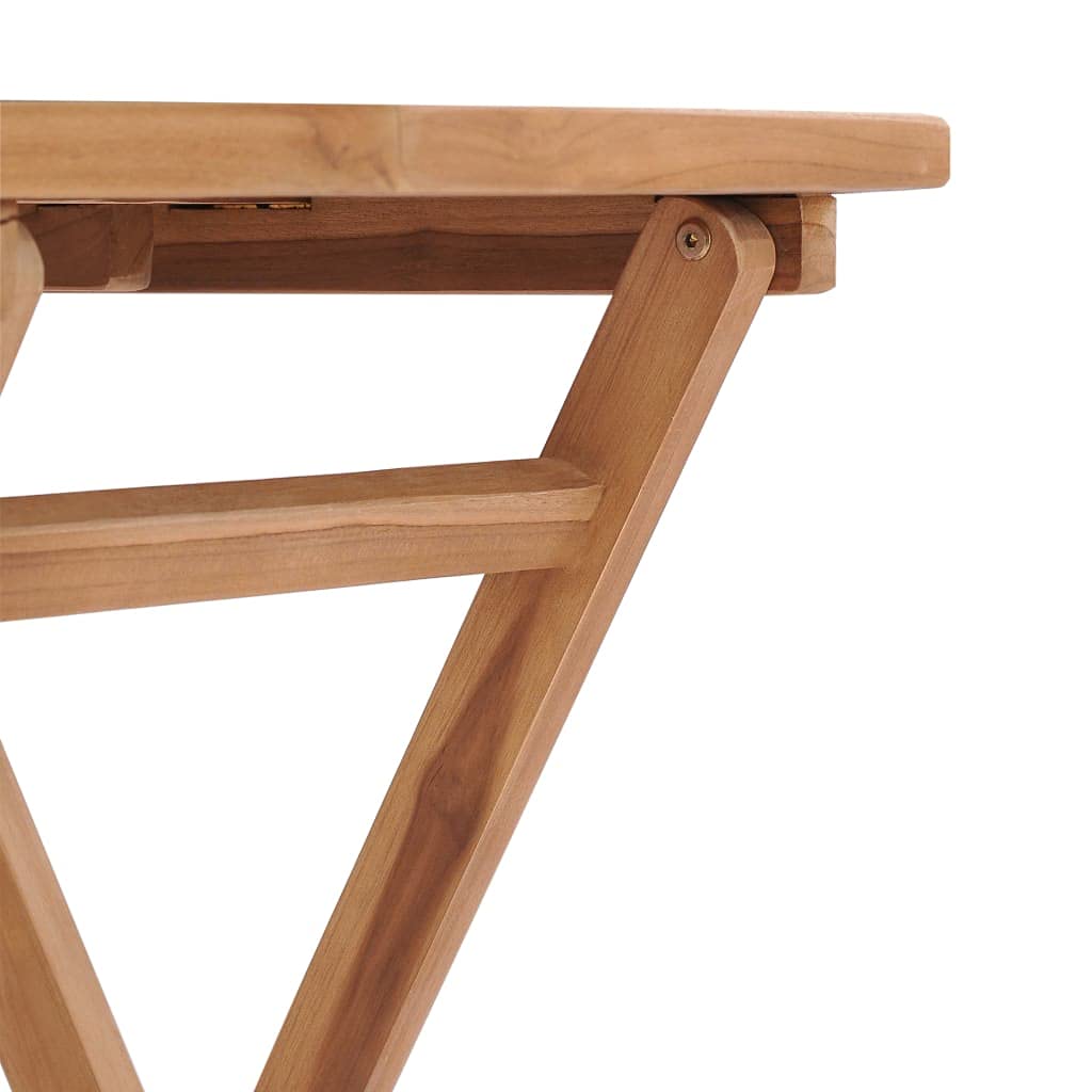 60 x 60 x 75 cm, tavolo da giardino in legno di teak massiccio, pieghevole, resistente alle intemperie, legno duro di teak sabbiato fine con finitura a base d'acqua, goditi il tè pomeridiano con gli