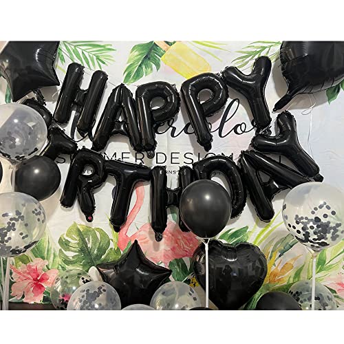 Image of Sweet 48th Birthday Decorations Party Supplies,Black Number 48 Balloons,48th Foil Mylar Balloons Latex Balloon Decoration,Great 48th Birthday for Girls,Women,Men,Photo Props