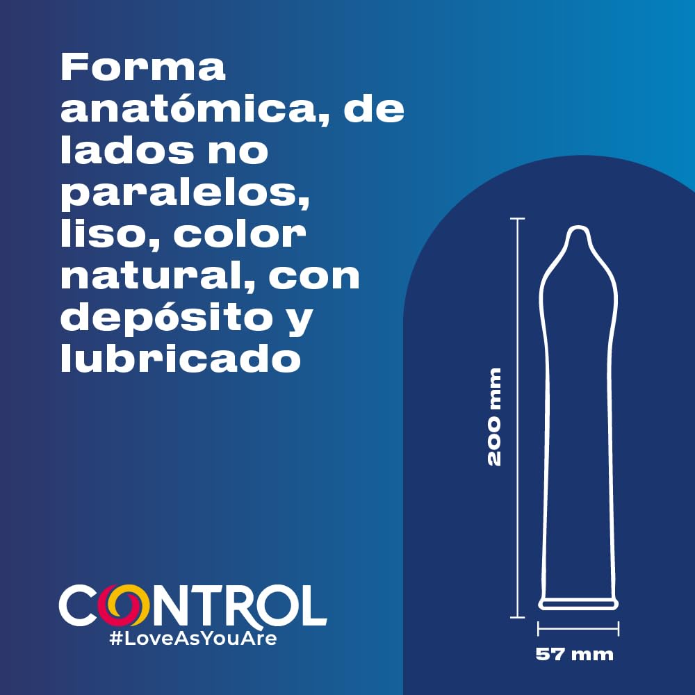 Control Preservativos Nature XL. Caja Pack Ahorro 24 Condones Lubricados. Ajuste Perfecto para una Relación Segura.