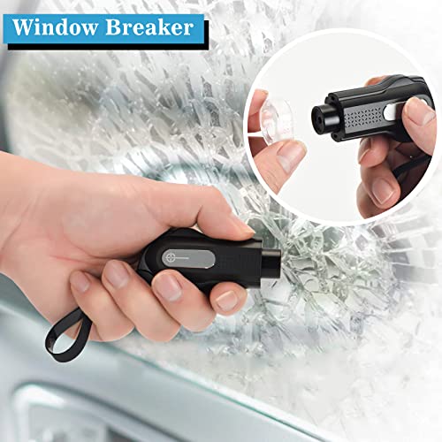 MOTORBUDDY Window Breaker and Seatbelt Cutter, Keychain Glass Breaker