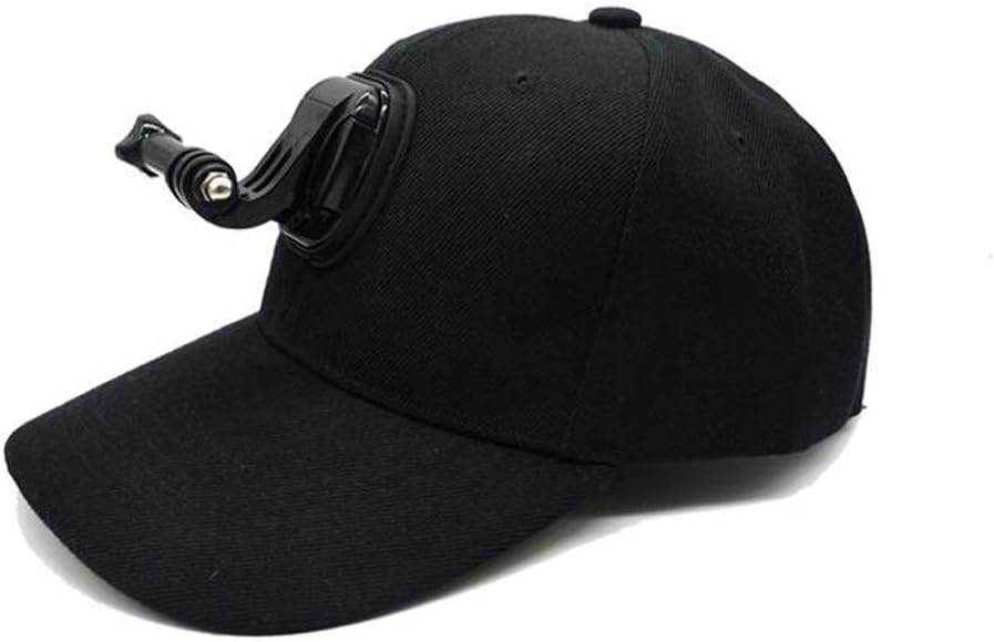 Baseball Hat, Sun Hat with Quick Release Buckle Mount for GoPro Hero 6, 5 Session/5/4/3+/3/2/1, Xiaomi Yi 4K Other Action Cameras Black