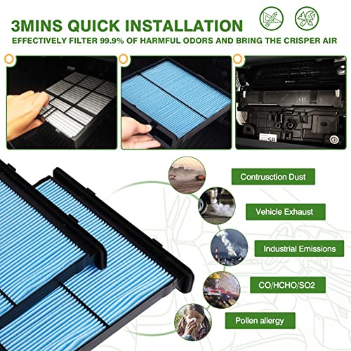 Image of 2-Pack Cabin Air Filters for Subaru Forester 2019-2024, WRX 2022-2026 | Replace #72880-FL000, Cabin Filter Automotive Replacement Passenger Compartment Air Filters Car Accessories