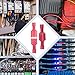 100PCS Nylon Spade Connectors Kit, Red 22-18 Awg Insulated Male & Female Electrical Connector Wire Spade Crimp Terminals Quick Disconnect Wire Connectors for Auto Boat Industrial Application