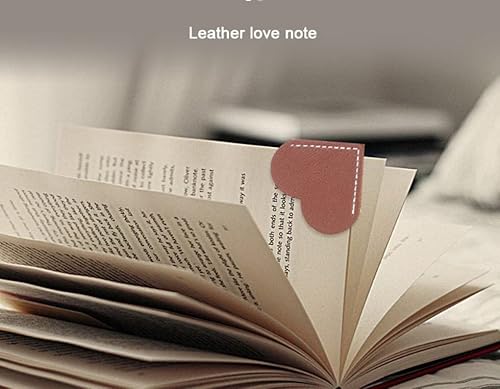10 Pieces Leather Heart Bookmarks Page Corner Book Marks Markers Stylish Handmade Reading Accessories For Bookworm Lovers,Kids,Women,Men,Teachers,Students,Birthday Christmas Graduation Gift #TOP6