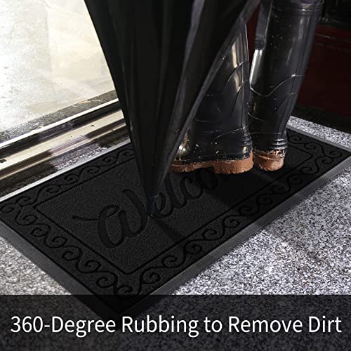 Yimobra welcome door mat, Heavy Duty Sturdy Front Mats for Home Entrance Outdoor Indoor,Non Slip Backing - Image 4