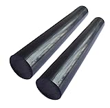 MOKOVI 2 Pack Round Acetal Copolymer Rods - 1½ -Inch Diameter and 12-Inch Length Opaque Black Acetal Copolymer Rods （POM-C）Standard Tolerance Perfect for Non-Marring Fixtures