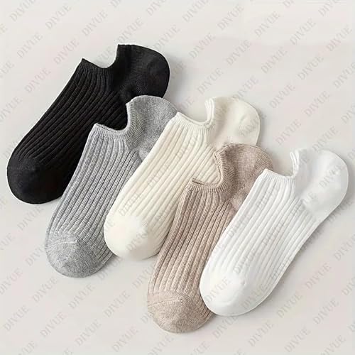 Image of DIVUE Ankle Length Low cut Socks for Men & Women | 6 Pair Multi Color Combo Pack | Soft Cotton Stretch Fabric | Breathable, Sweat Absorbent & Durable | ankle Casual Sports Socks